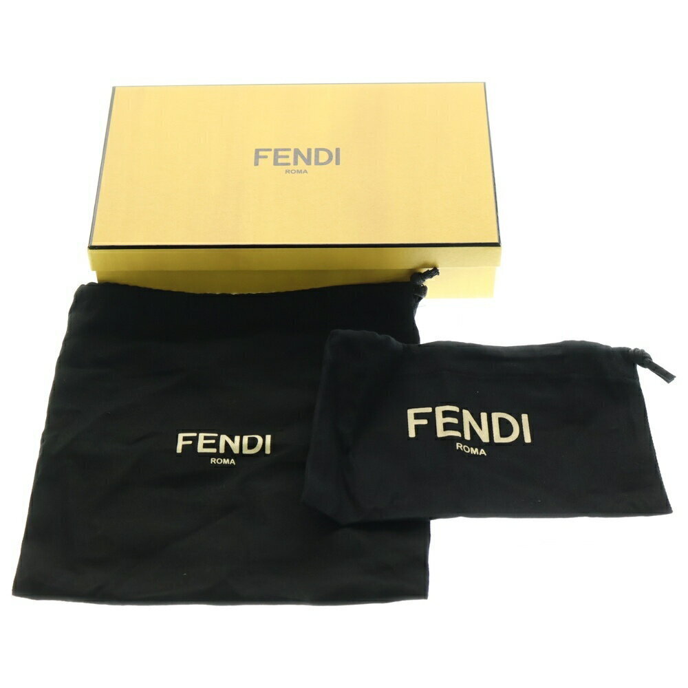 FENDI Baguette Slim Clutch Brown FF Jacquard Shoulder Bag Crossbody Waist Belt - Picture 6 of 6